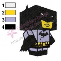Cube Batman Embroidery Design